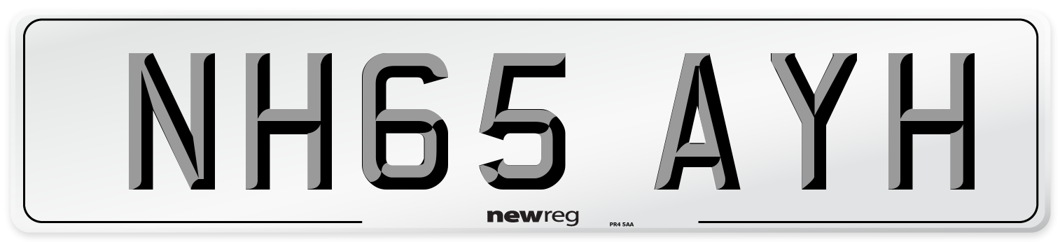 NH65 AYH Number Plate from New Reg